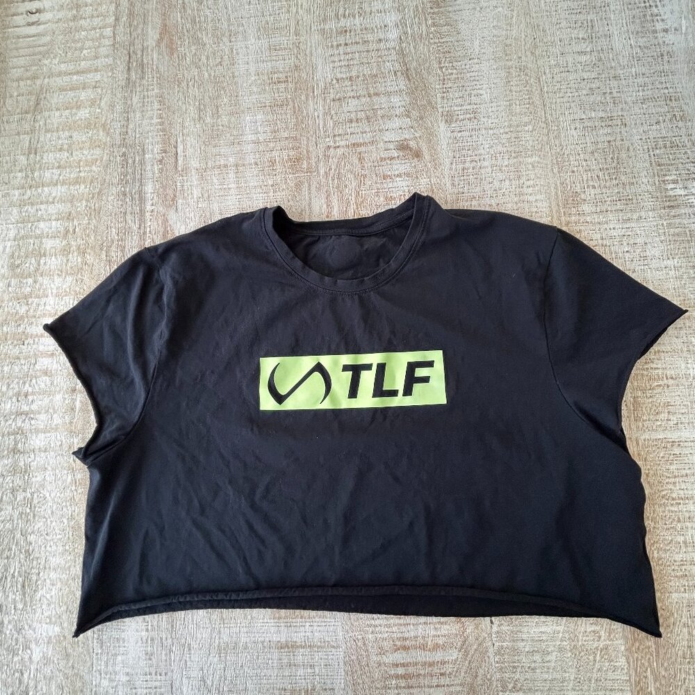 TLF Apparel Black Crop Short Sleeve T-Shirt Size Large*